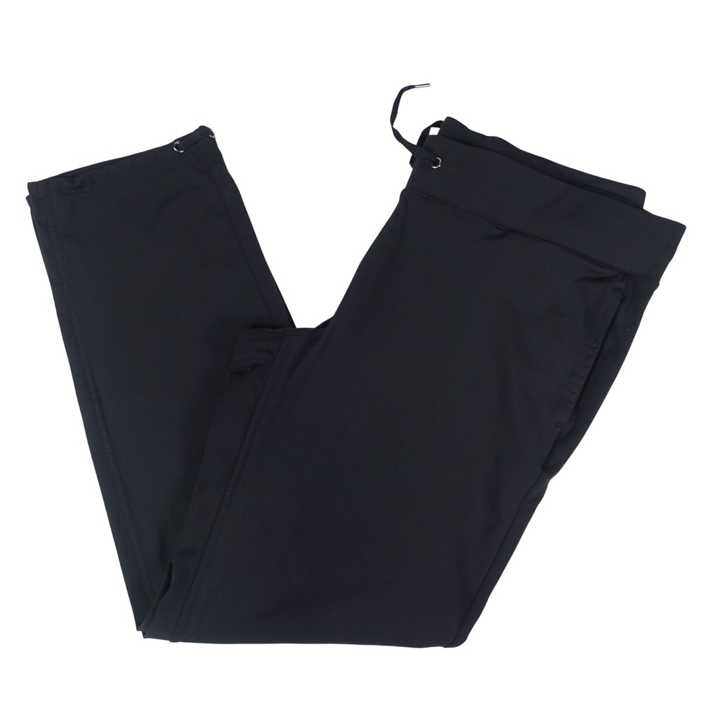 Velocity Womens XL Black Straight Leg Athletic Pants Adjustable Cinch Hem